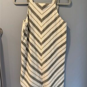 Altar'd State Beige and Gray Striped Dress